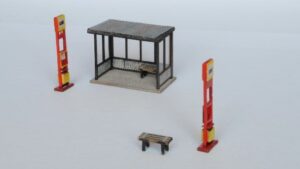 Městská autobusová zastávka s přístřeškem