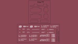 Obtisk + díly na vůz Kns ČSD/ČD/ČDC