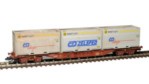 Kontejnerový vůz Sgnss 55 ČD/ČDC s woodtainery – foto 1