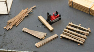 Hromádka stavebního řeziva (fošny, desky)