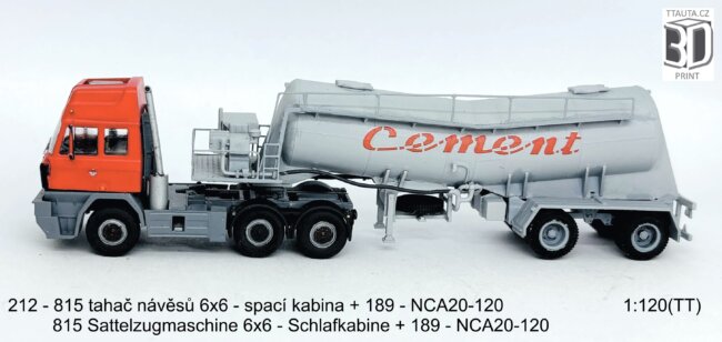 Stavebnice tahače 815-2 6×6 spací kabina – foto 4